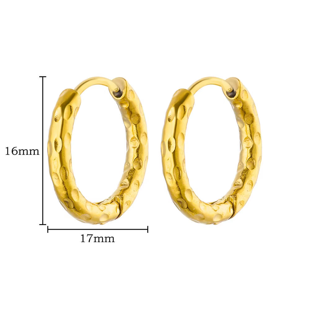 U Shape Hoop Earrings for Women Smooth Gold Plated Stainless Steel Earrings Female Classic Statement Wedding Ear Jewelry Aretes